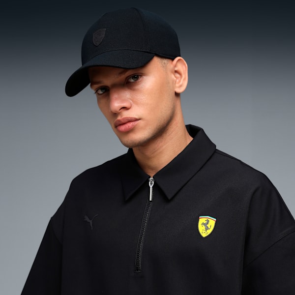 Ferrari Premium Men’s Regular Fit Motorsport Polo, PUMA Black, extralarge-IND