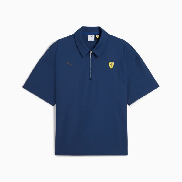 Ferrari Premium Men’s Regular Fit Motorsport Polo, Persian Blue, extralarge-IND