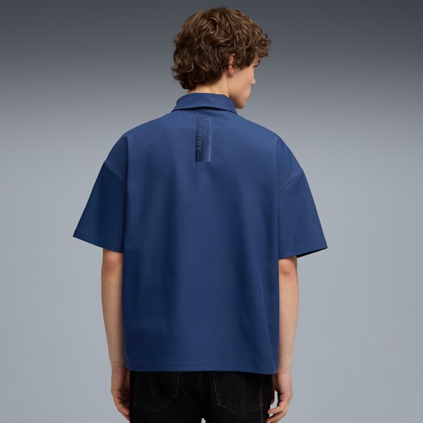 Ferrari Premium Men’s Regular Fit Motorsport Polo, Persian Blue, extralarge-IND