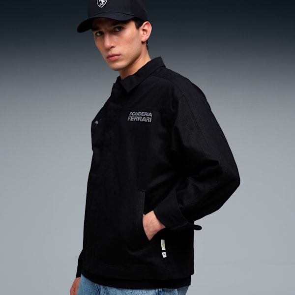 Ferrari Lifestyle Men's Relaxed Fit Motorsport Jacket, PUMA Black, extralarge-IND