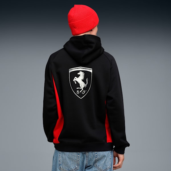 Ferrari Men's Regular Fit Lifestyle Hoodie, PUMA Black, extralarge-IND