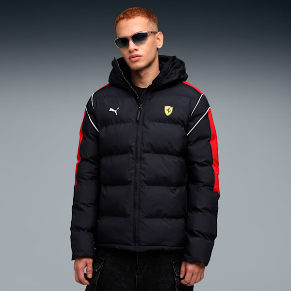Ferrari MT7 Ecolite Men's Hooded Puffer Jacket, PUMA Black, extralarge-IND