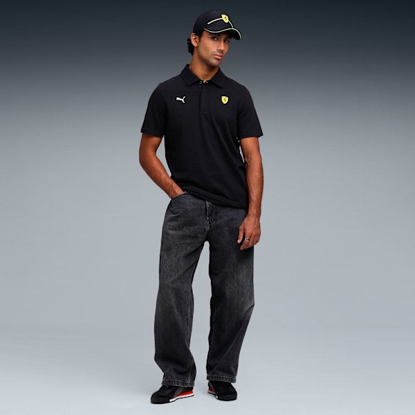 Ferrari Sportswear Men's Regular Fit Polo, PUMA Black, extralarge-IND