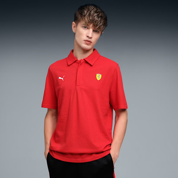 Ferrari Sportswear Men's Regular Fit Polo, Rosso Corsa, extralarge-IND