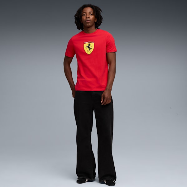 Scuderia Ferrari Sportswear Coloured Shield Tee Men, Rosso Corsa, extralarge
