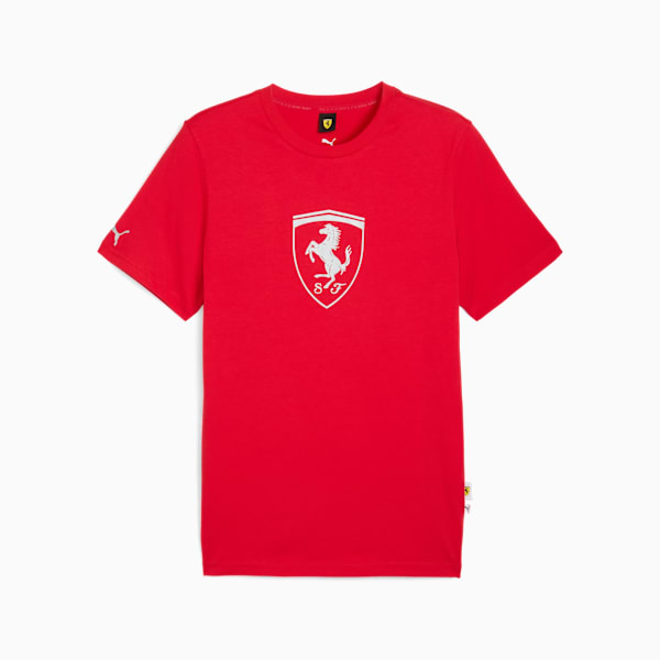 Ferrari Tonal Shield Tee Men, Rosso Corsa, extralarge
