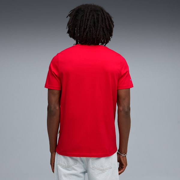 Ferrari Tonal Shield Tee Men, Rosso Corsa, extralarge