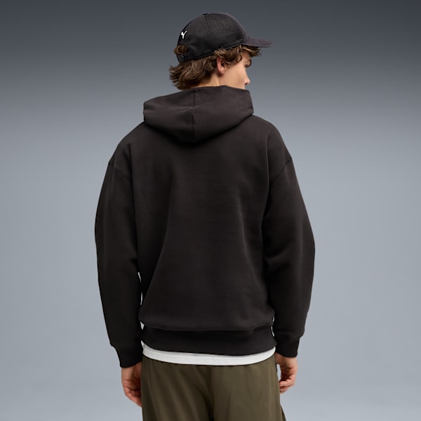Chandail à capuchon écusson Ferrari Homme, PUMA Black, extralarge