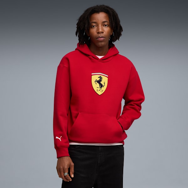 Sudadera Scuderia Ferrari Shield para hombre, Rosso Corsa, extralarge