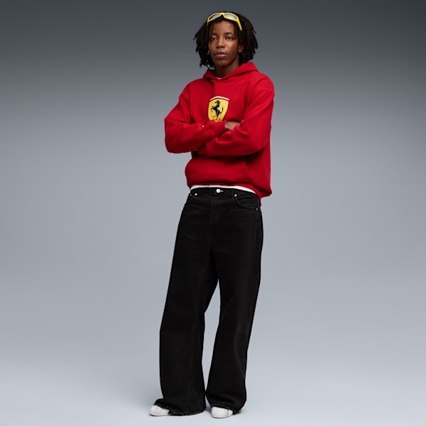 Sudadera Scuderia Ferrari Shield para hombre, Rosso Corsa, extralarge