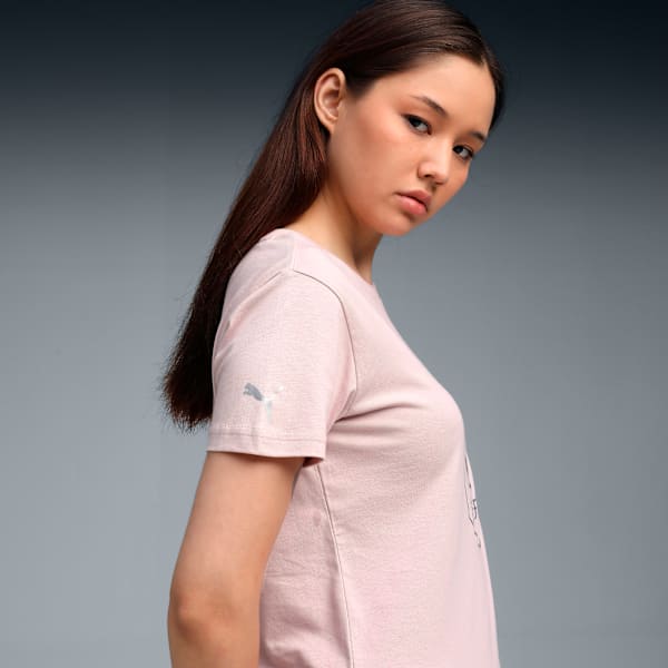 Ferrari Women's Graphic Crew Neck Tee, Mauve Mist, extralarge-IND
