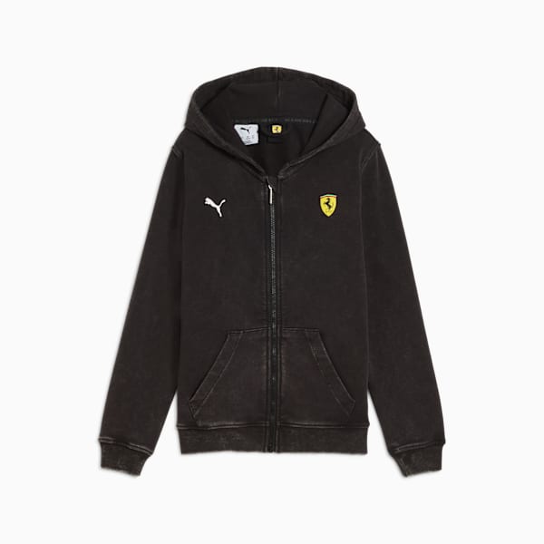 Scuderia Ferrari Sportswear Hooded Sweat Jacket Youth, PUMA Black, extralarge-GBR