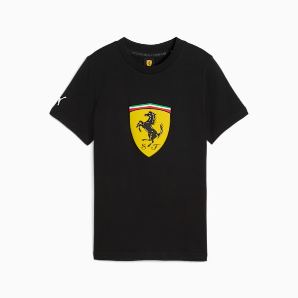 Scuderia Ferrari Sportswear Coloured Big Shield Tee Youth, PUMA Black, extralarge