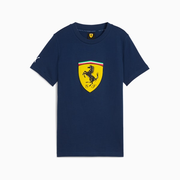 Ferrari Sportswear Kid's Cotton Motorsport T-shirt, Persian Blue, extralarge-IND