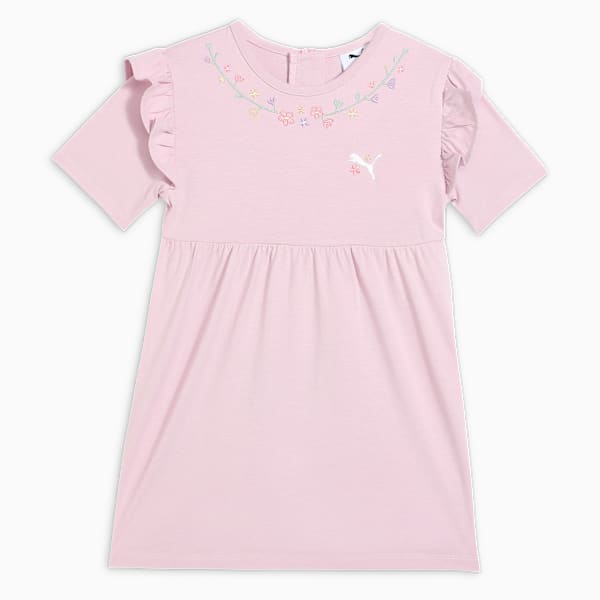 FLOWER FARM Youth Girl's Knee-Length Casual Dress, Rose Mauve, extralarge-IND