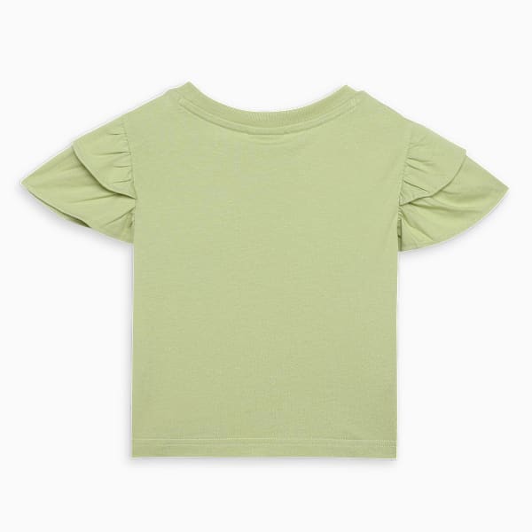 FLOWER FARM Girl's Casual Pocket T-shirt, Pistachio Green, extralarge-IND