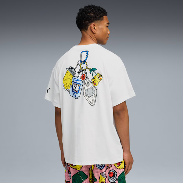 Commissioner Dylan Men's Oversized Basketball Tee, PUMA White, extralarge
