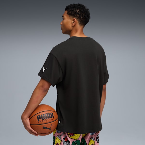 Commissioner Dylan Men's Oversized Basketball Tee, PUMA Black, extralarge