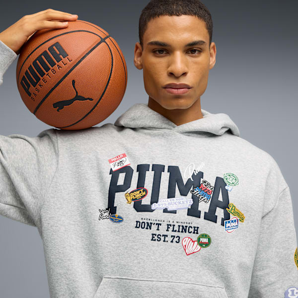 Sticker Pack Pullover Hoodie Men, Light Gray Heather, extralarge