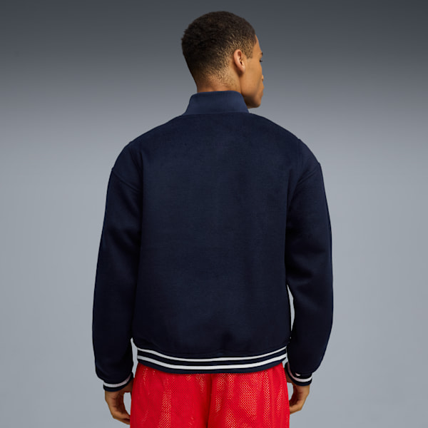 Chamarra HooperHotline Varsity para hombre, PUMA Navy, extralarge