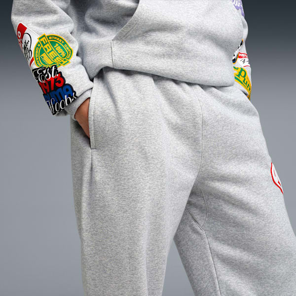 HOOPERS HOTLINE Men's Relaxed Fleece Sweatpant, Light Gray Heather, extralarge-IND
