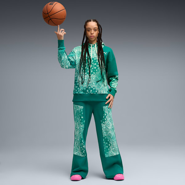 Shooting Stars Women's Basketball Sweatpants, Wild Green, extralarge