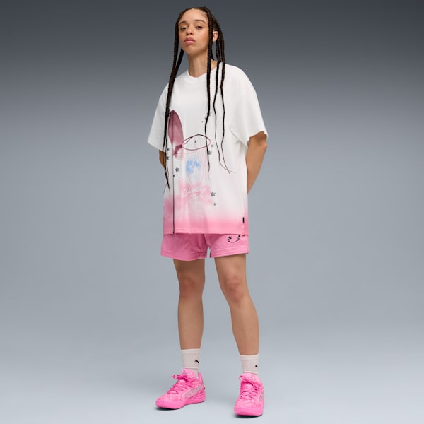 Shooting Stars Oversized Basketball Tee III, PUMA White, extralarge-IND