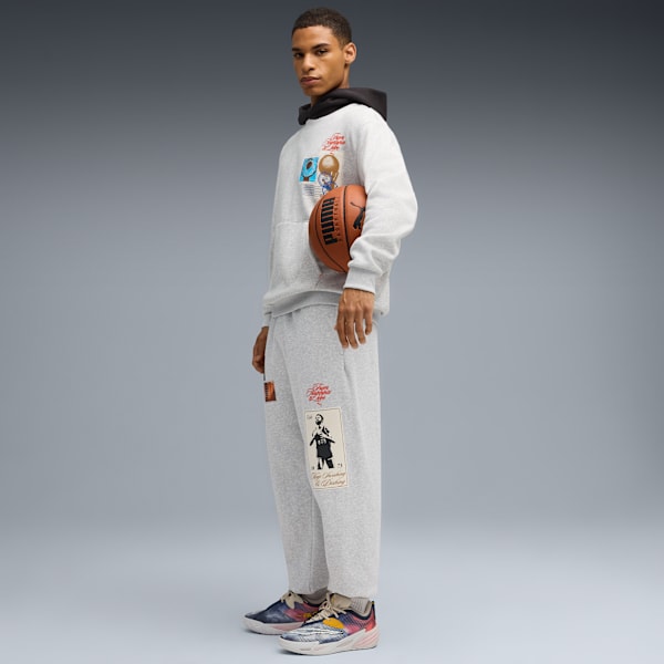 Hooptopia Graphic Sweat Men, Light Gray Heather, extralarge