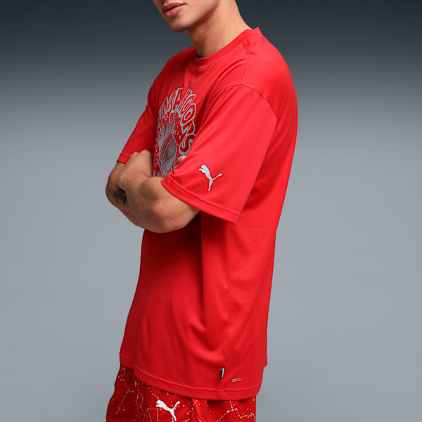 Hoopaverse Men’s Moisture-Wicking Basketball Tee, For All Time Red, extralarge-IND