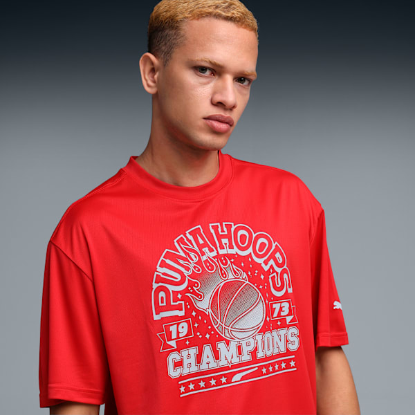 Hoopaverse Men’s Moisture-Wicking Basketball Tee, For All Time Red, extralarge-IND
