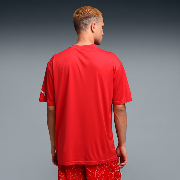 Hoopaverse Men’s Moisture-Wicking Basketball Tee, For All Time Red, extralarge-IND
