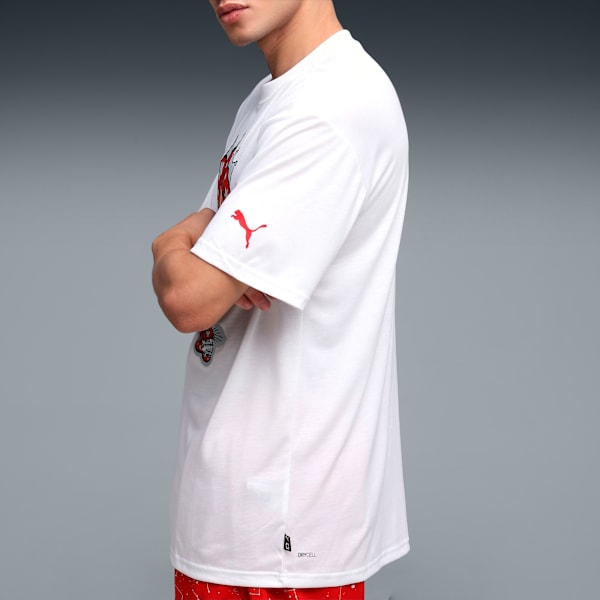 Hoopaverse Men’s Moisture-Wicking Basketball Tee, PUMA White, extralarge-IND