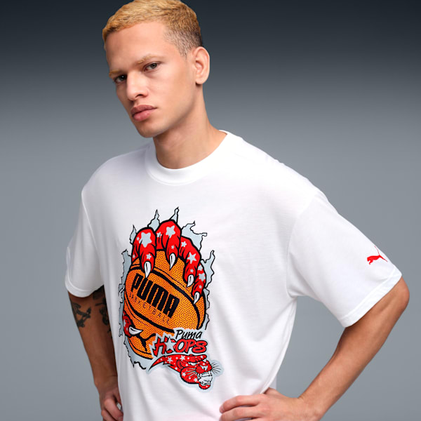 Hoopaverse Men’s Moisture-Wicking Basketball Tee, PUMA White, extralarge-IND