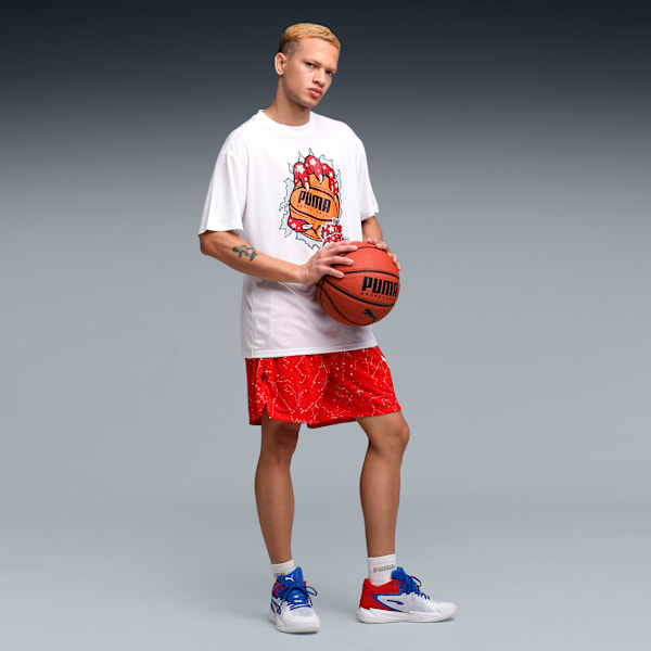 Hoopaverse Men’s Moisture-Wicking Basketball Tee, PUMA White, extralarge-IND