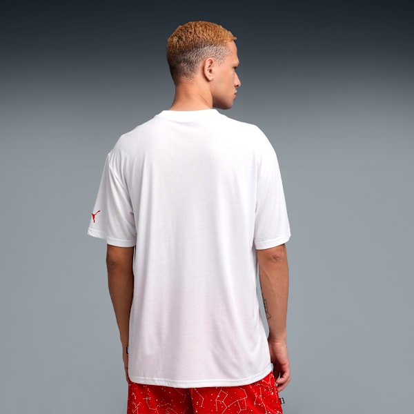 Hoopaverse Men’s Moisture-Wicking Basketball Tee, PUMA White, extralarge-IND