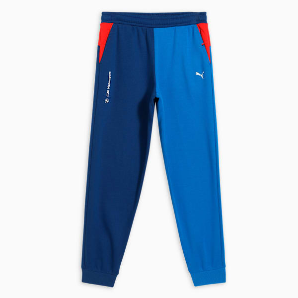 BMW MMS Kids' Regular Fit Cotton Knit Pants, Pro Blue-M Color, extralarge-IND