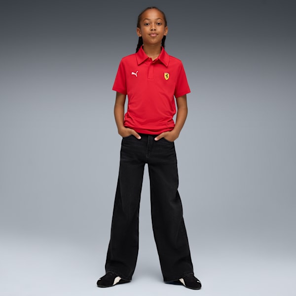 Ferrari Sportswear Kids' Signature Style Polo, Rosso Corsa, extralarge-IND