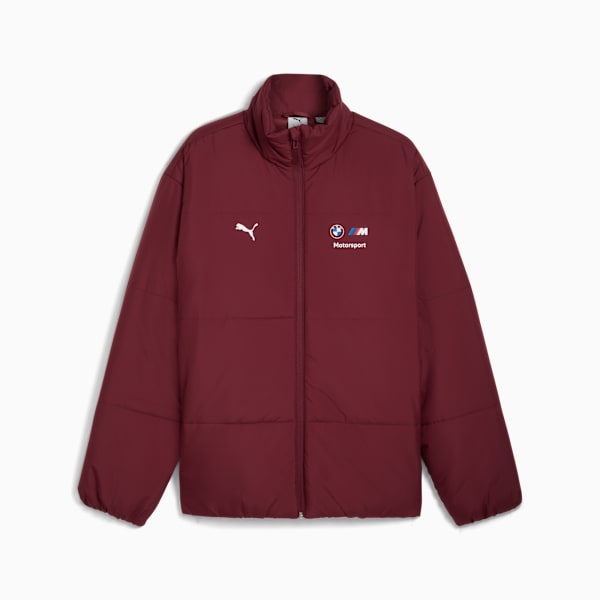 BMW M Motorsport Essentials Men's Puffer Jacket, Ruby Shimmer, extralarge-IND