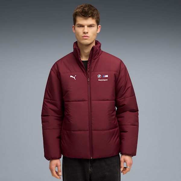 BMW M Motorsport Essentials Men's Puffer Jacket, Ruby Shimmer, extralarge-IND