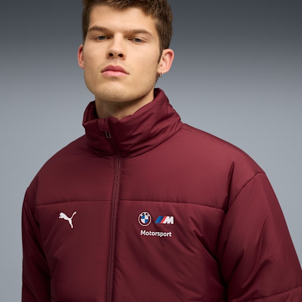 BMW M Motorsport Essentials Men's Puffer Jacket, Ruby Shimmer, extralarge-IND