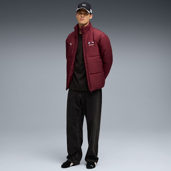 BMW M Motorsport Essentials Men's Puffer Jacket, Ruby Shimmer, extralarge-IND