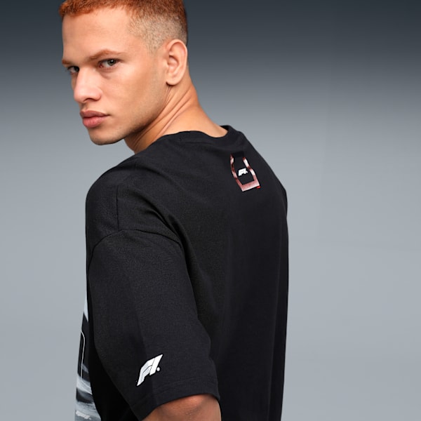 F1 Lifestyle Men's Oversized Racing T-shirt, PUMA Black, extralarge-IND