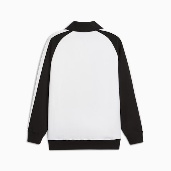 T7 Relaxed Wing Collar Track Jacket Unisex, PUMA White-PUMA Black, extralarge-GBR