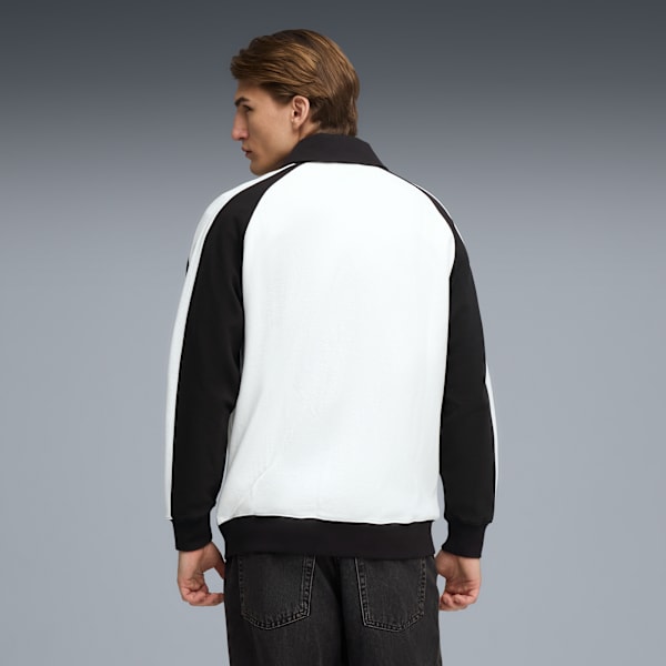 T7 Relaxed Wing Collar Track Jacket Unisex, PUMA White-PUMA Black, extralarge-GBR