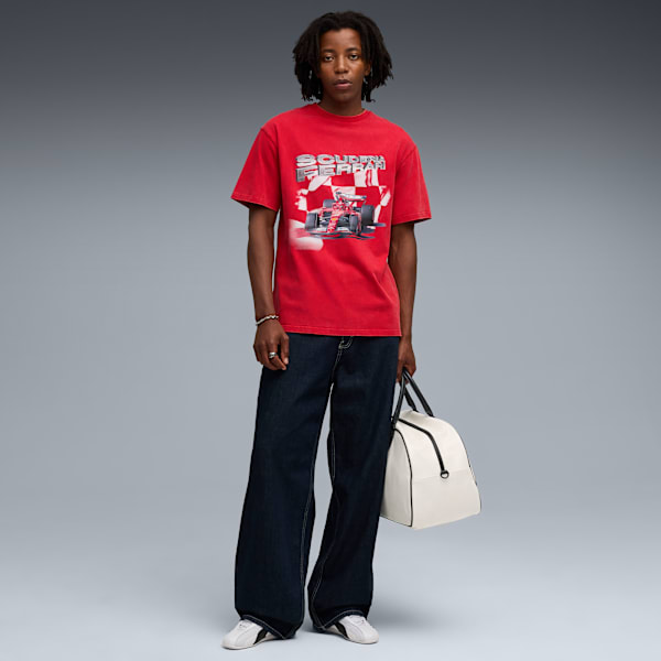 Playera estampada Ferrari II para hombre, Rosso Corsa, extralarge