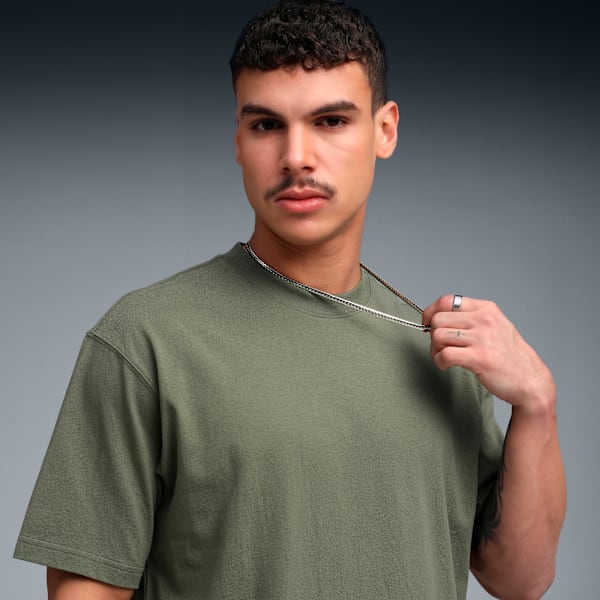 House of Graphics Men’s Relaxed Cotton Tee, Loden Green, extralarge-IND