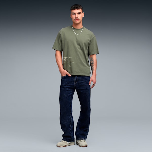 House of Graphics Men’s Relaxed Cotton Tee, Loden Green, extralarge-IND