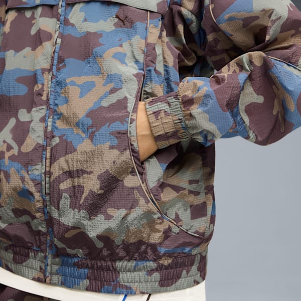 CLRT All-Over Print Ripstop Jacket Unisex, Raisin, extralarge