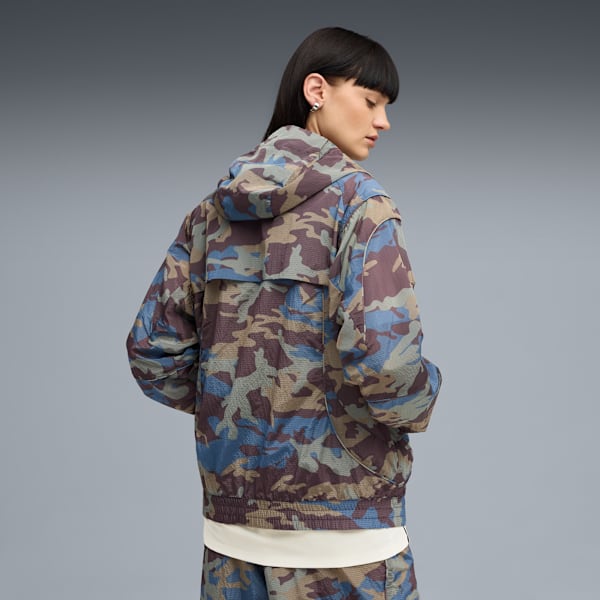 CLRT All-Over Print Ripstop Jacket Unisex, Raisin, extralarge