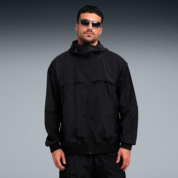 CLRT Oversized Ripstop Hooded Jacket, PUMA Black, extralarge-IND